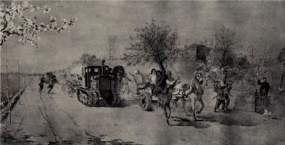 美术印记70年|那些画中的拖拉机,满是情感、希望与憧憬-激流网